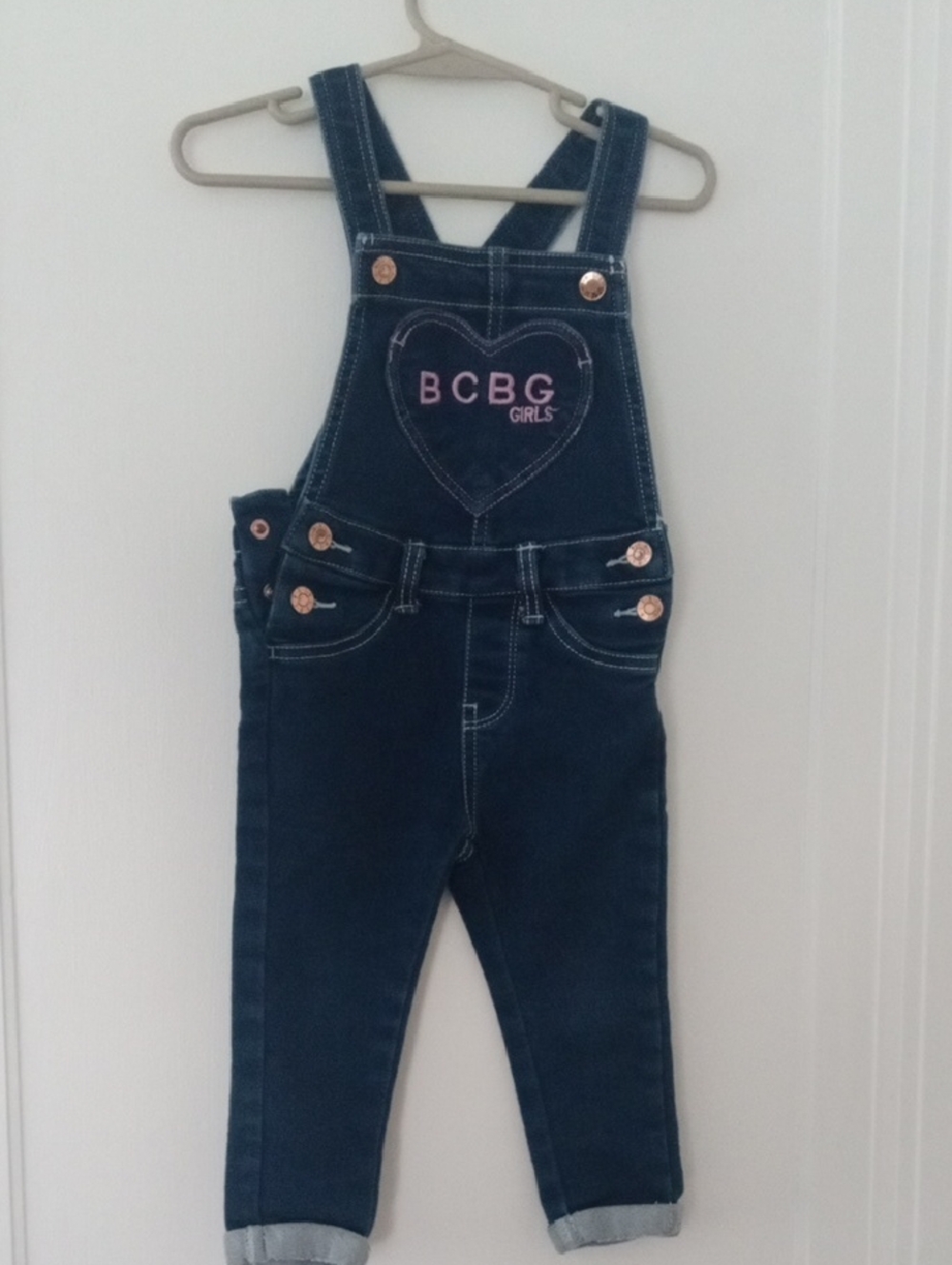 BCBG Navy Denim Overalls girls 18 months
